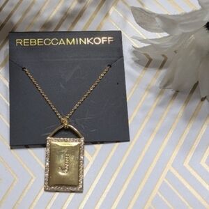 Rebecca Minkoff Gold Initial J Pendant Necklace NEW!